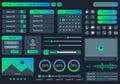 Ui kit design for app, web and mobile. Website interface template with buttons, icons, menu forms. Vector illustration Royalty Free Stock Photo